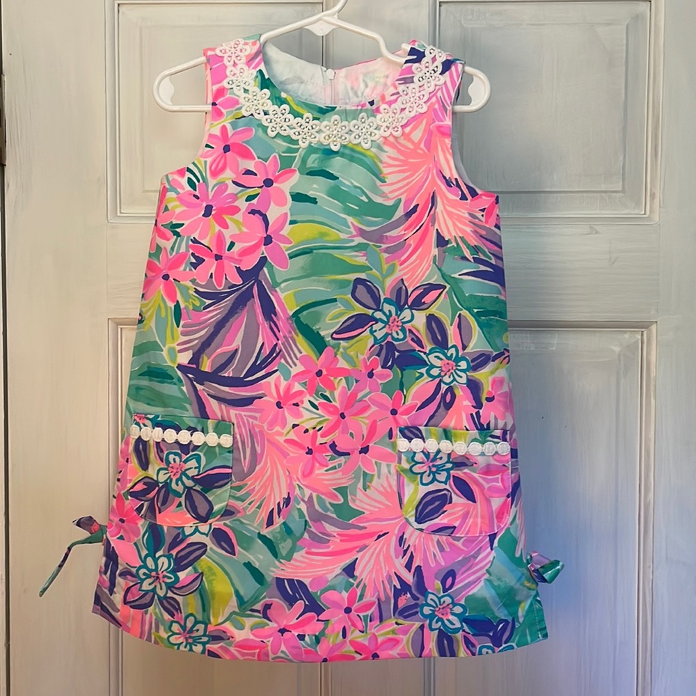 EUC Girls Little Lilly Knit Shift Dress 4